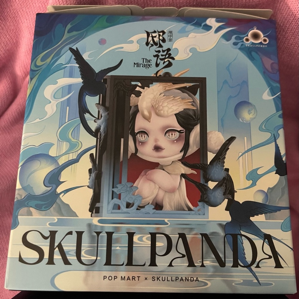 Skullpanda The Mirage Figure by Pop Mart - Blue and Black the frame new in box